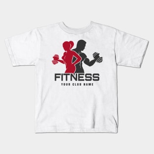 Fitness Club logo Kids T-Shirt